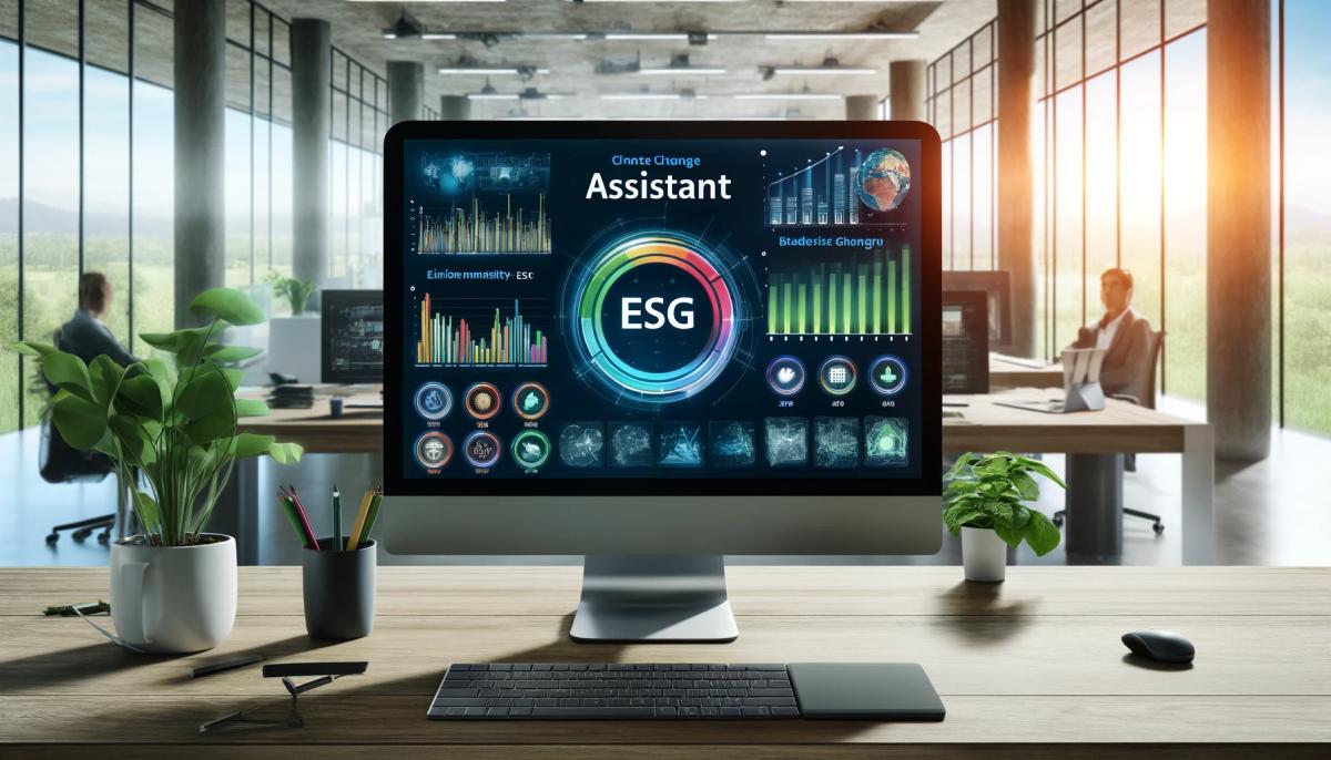 Digital dashboard displaying ESG metrics